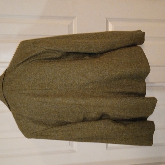 Vintage Jones wear olive green herringbone Blazer, size 16 - Picture 5 of 9